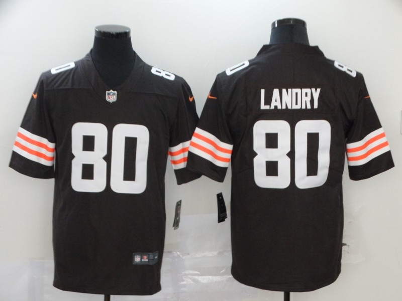 Men's Cleveland Browns Jarvis Landry #80 Brown Jersey